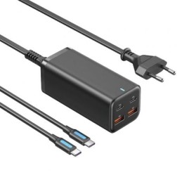 Cargador de Pared Vention FBSBG-EU- 2xUSB Tipo-C + Cable USB Tipo-C- 2xUSB- 100W