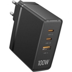 Cargador de Pared Vention FEGB0-EU- 2xUSB Tipo-C- 1xUSB- 100W