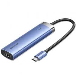 Docking USB Tipo-C Vention TGESB- 3xUSB- 1xHDMI- 1xUSB Tipo-C PD