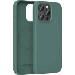 Funda Silicona con Magsafe Vention KUFG0-20- Compatible con iPhone 15 Plus- Verde Ciprés