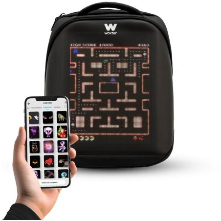 Mochila con Pantalla LED Woxter T3HD- Capacidad 15L- Negra