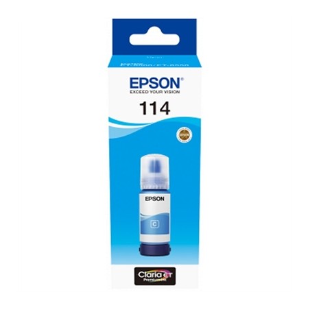 Botella tinta epson ecotank 114 cyan