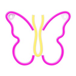 Lampara forever neon led butterfly pink