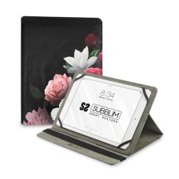 Funda Subblim Trendy Case Rosas para Tablet de 11"- Negra