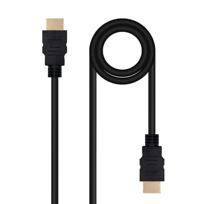 Cable HDMI 2-0 4K Nanocable 10-15-3800- HDMI Macho - HDMI Macho- 50cm- Negro