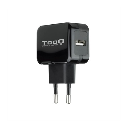 Cargador de Pared TooQ TQWC-1S01- 1xUSB- 12W- Negro