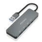 HUB AISENS USB 3-2 GEN2 10G A-M-2xTIPO C-H-2xUSB-A-H 15CM GRIS