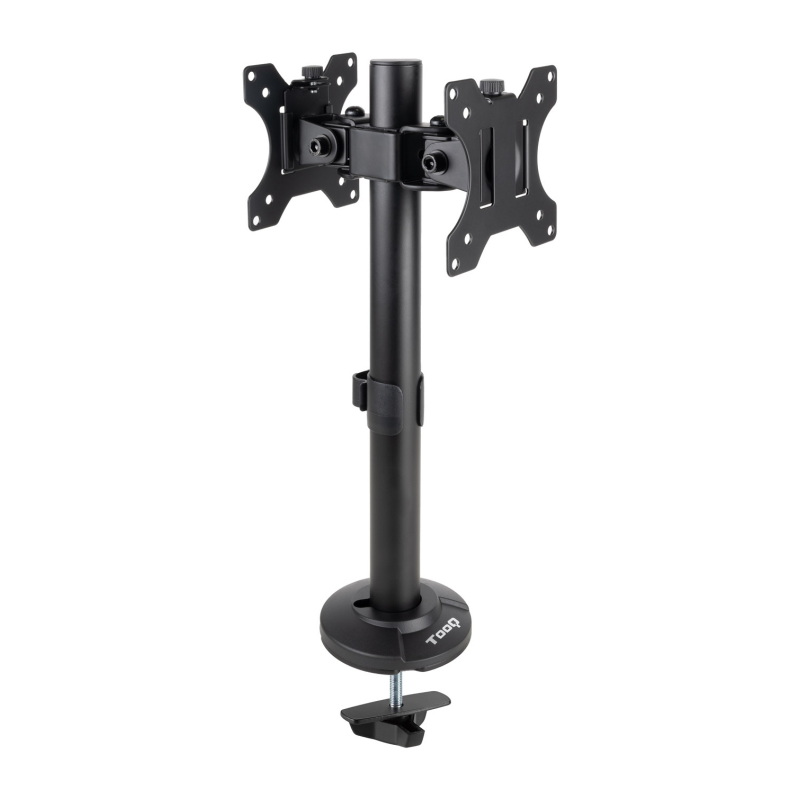 SOPORTE TOOQ MESA 2 PANTALLAS GIRA INCLI 17-32 NEGRO