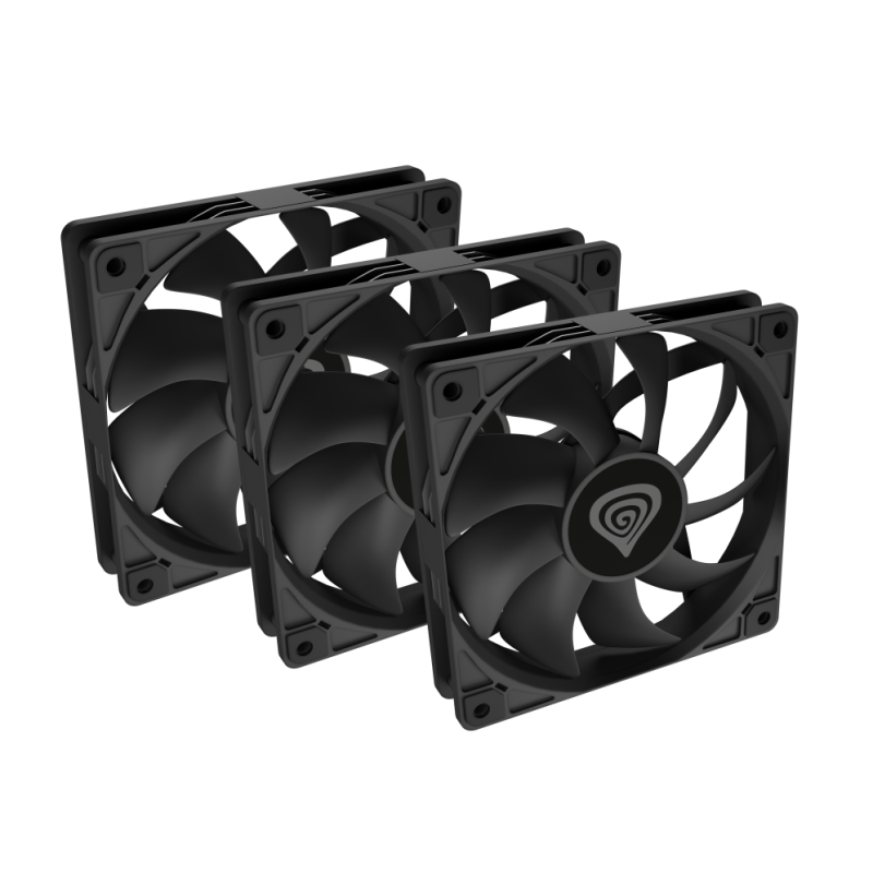 VENTILADOR CAJA GENESIS OXAL 120 NEGRO ALTO RENDIMIENTO 120 MM PACK 3 UDS