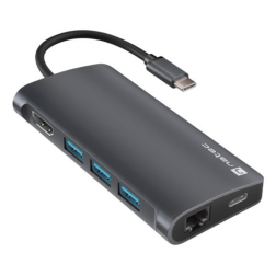 HUB USB-C 8 IN 1 NATEC FOWLER 2 3X USB 3-0 HUB HDMI 4K USB-C