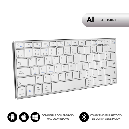 TECLADO SUBBLIM KEYBOARD ADVANCE COMPACT SILVER