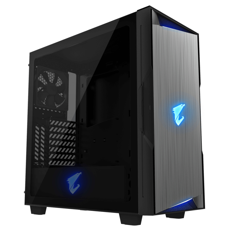 CAJA GAMING GIGABYTE AC300G ATX 2XUSB3-0 1XUSBC RGB S-F NEGRO