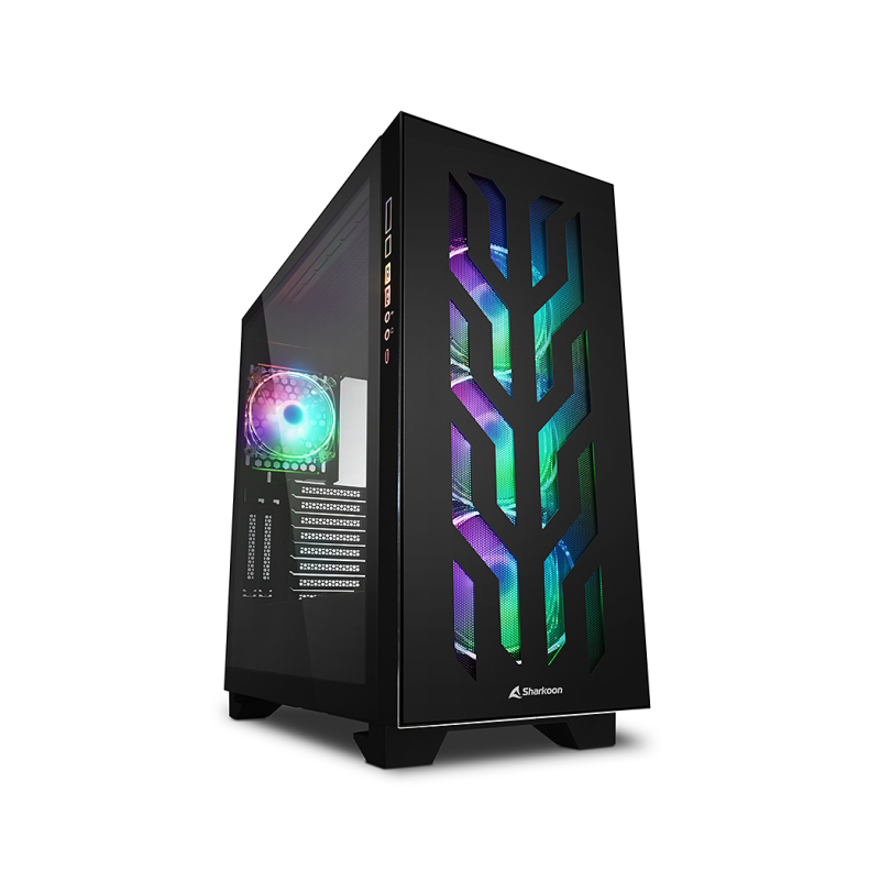 CAJA SHARKOON ELITE SHARK CA300T ATX 2XUSB3-0 SIN FUENTE NEGRO