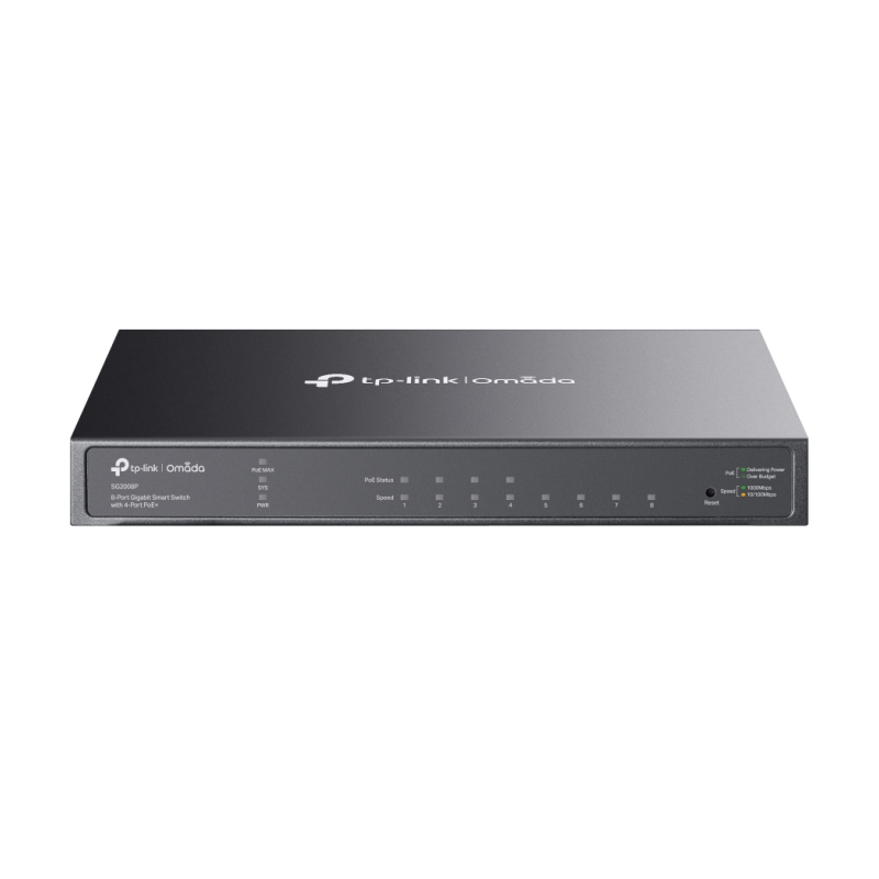 SWITCH TP LINK OMADA TL-SG2008P - SMART, 8x1G (4xPOE+), 62W