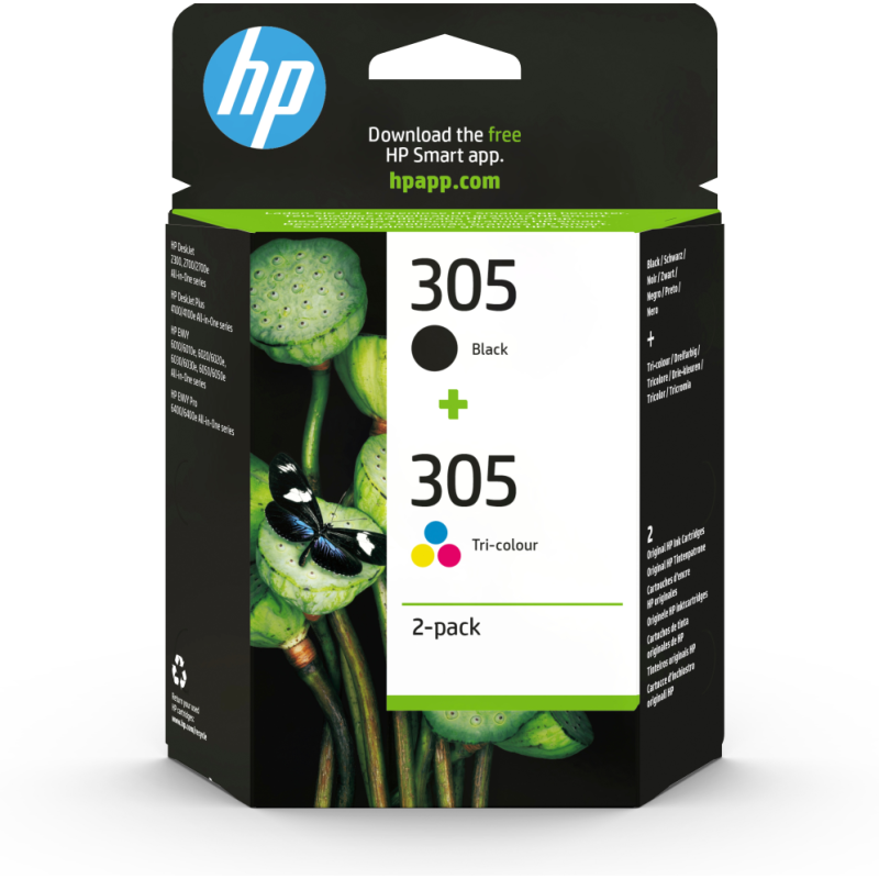 TINTA HP 305 PACK COLOR NEGRO