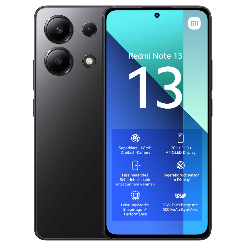 SMARTPHONE XIAOMI REDMI NOTE 13 6,67 8GB RAM 256GB ROM BLACK