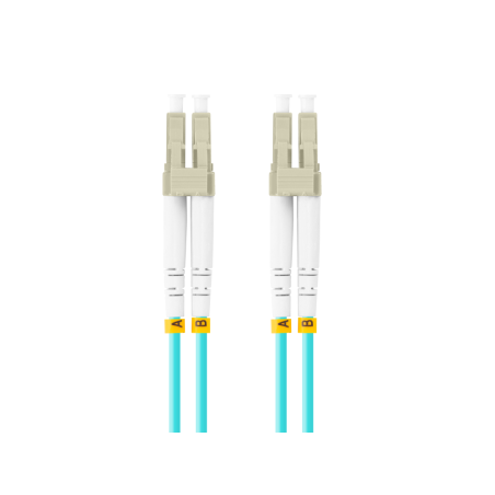 CABLE DE FIBRAOPTICA LANBERG 1M MULTI LC-UPC-LC-UPC DUPLEX OM3 50-125 LSZH AZUL