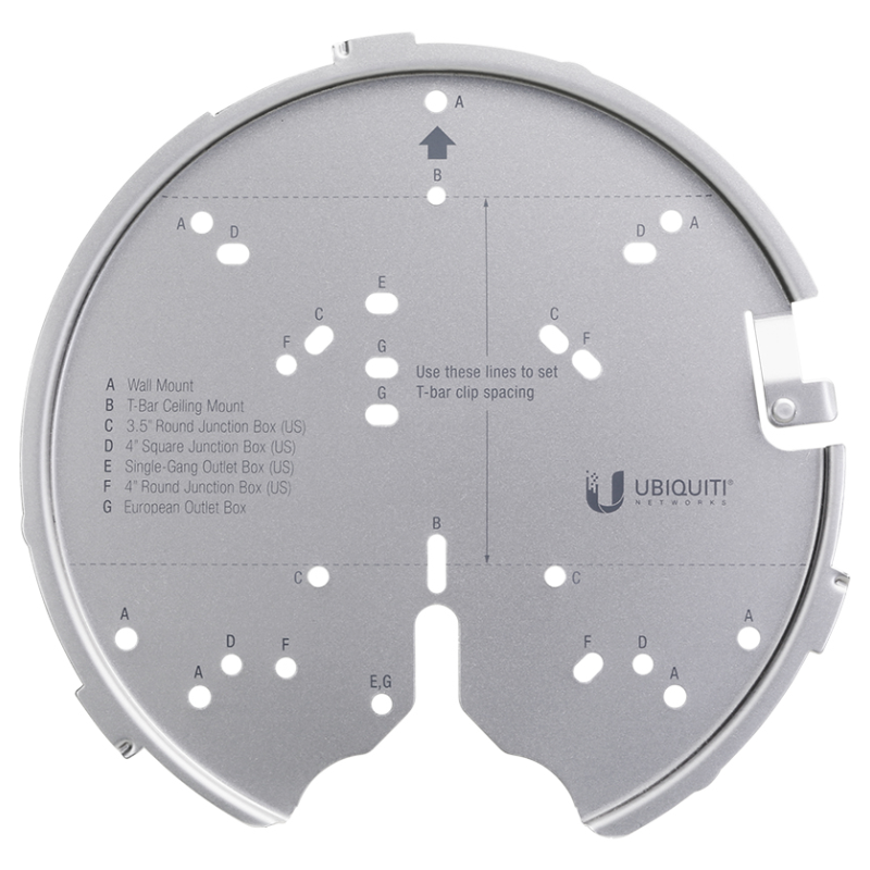 ACCESORIO UBIQUITI U-PRO-MP UNIFI MONTAJE PARA AC PRO, AC HD, AC SHD Y POSTERIOR