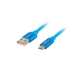 CABLE USB LANBERG 2-0 MACHO-MICRO USB MACHO QUICK CHARGE 3-0 1M AZUL