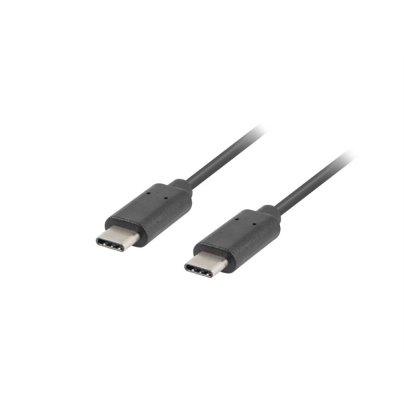 CABLE 2-0 LANBERG USB C MACHO-USB C MACHO 1M NEGRO