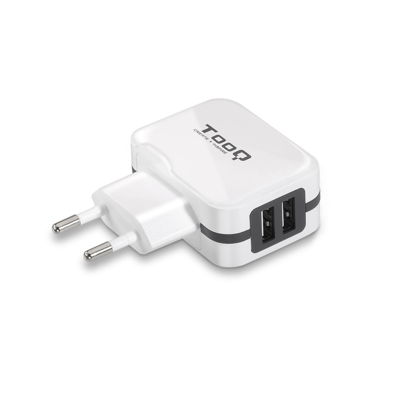 CARGADOR PARED USB TOOQ TQWC-11S02WT 2xUSB 3-4 BLANCO