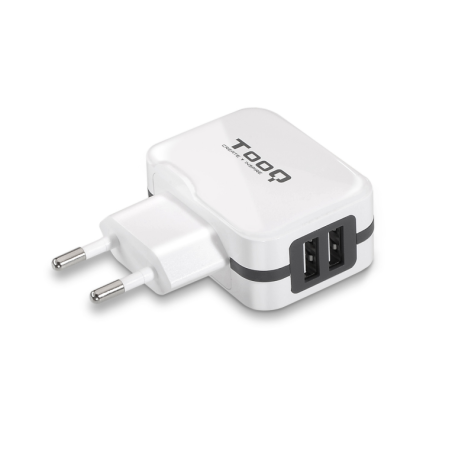 Cargador de Pared TooQ TQWC-1S02WT- 2xUSB- 17W