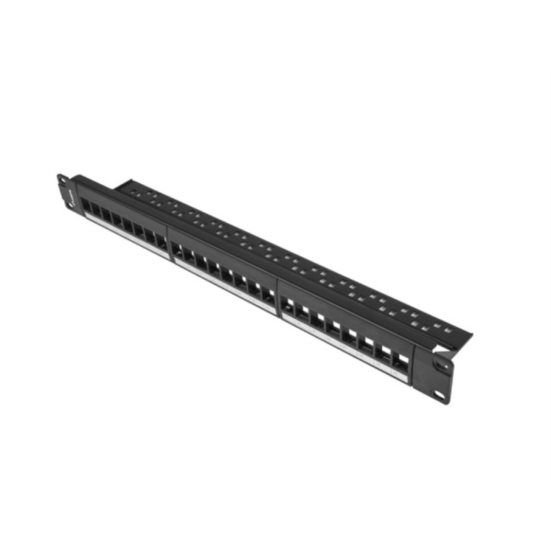 PATCH PANEL LANBERG 24 PUERTOS 1U RACK 19 PARA MODULOS KEYSTONE NEGRO