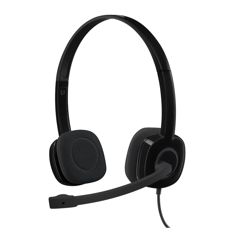 Auriculares Logitech H151- con Micrófono- Jack 3-5- Negros