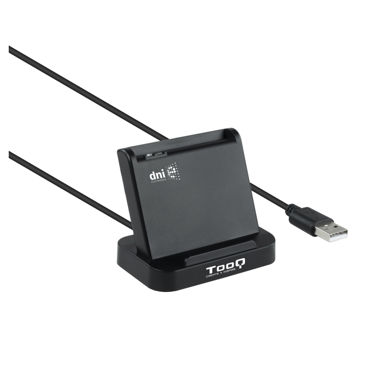 Lector de DNI TooQ TQR-220B- USB 2-0- Negro