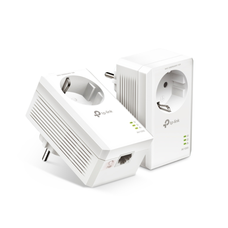 Adaptador Powerline TPLink TL-PA7017P KIT AV1000 1000Mbps- Alcance 300m- Pack de 2