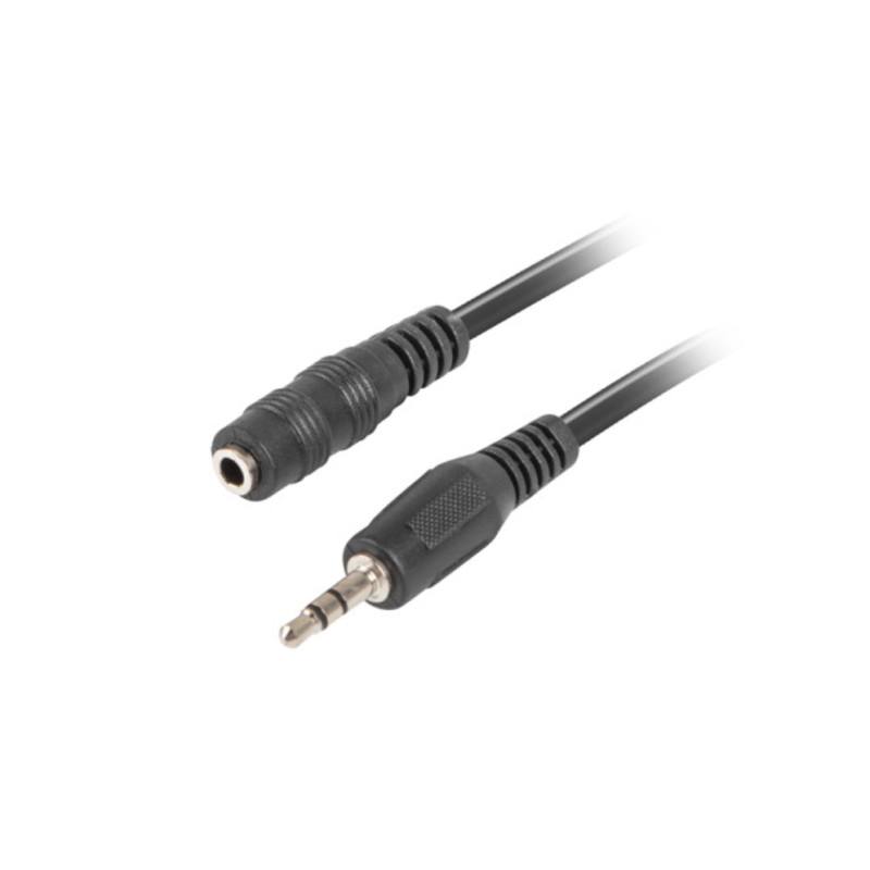 CABLE LANBERG ESTEREO JACK 3-5 MM MACHO A JACK 3-5 MM HEMBRA NEGRO 1-5 M