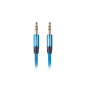 CABLE ESTEREO LANBERG JACK 3-5MM MACHO-JACK 3-5MM MACHO 1M AZUL