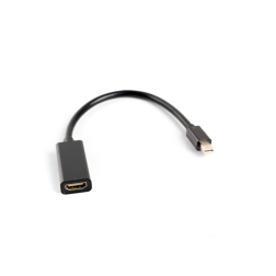 ADATADOR LANBERG MINIDISPLAYPORT MACHO-HDMI HEMBRA 20CM NEGRO