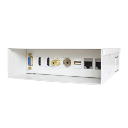 AISENS CAJA CONEXIONES VGA+2XHDMI+JACK3-5+RCA+1XUSB+2XRJ45 CAT-6A STP BLANCO