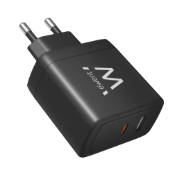 CARGADOR MOVIL RAPIDO EWENT 2PUERTOS (USB-C-A) 65W