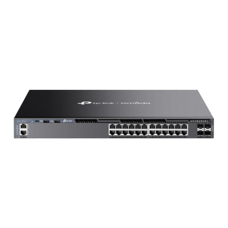 OMADA 24-PORT GIGABIT STACKABLE L3 MANAGED SWITCH WITH 4 10GE SFP+ SLOTS