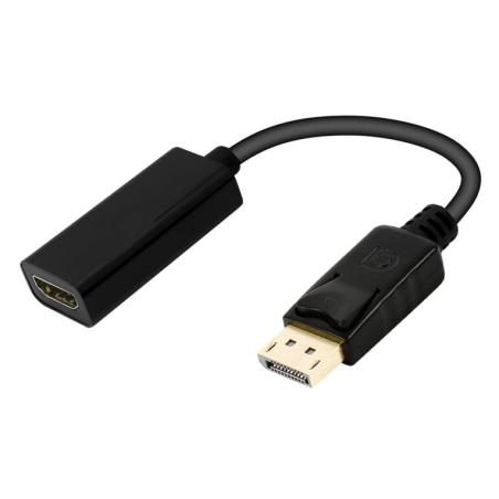 CABLE CONVERTIDOR EWENT DISPLAYPORT MACHO A HDMI TIPO A HEMBRA 0,15m