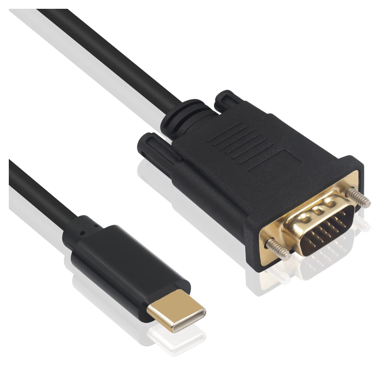 CABLE ADAPTADOR GRA?FICO USB TIPO C A VGA, LONGITUD DE 1,8 METROS-