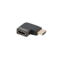 ADAPTADOR 8K LANBERG HDMI(M) A HDMI(H) ANGULO DERECHA ALUMINIO PLATA