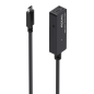 Cable Alargador USB 3-2 con Amplificador Aisens A107-0869- USB Tipo-C Macho - USB Tipo-C Hembra- Hasta 100W- 20Gbps- 5m- Negro