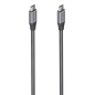 Cable USB 3-2 Tipo-C Aisens A107-0875- USB Tipo-C Macho - USB Tipo-C Macho- Hasta 100W- 20Gbps- 3m- Gris