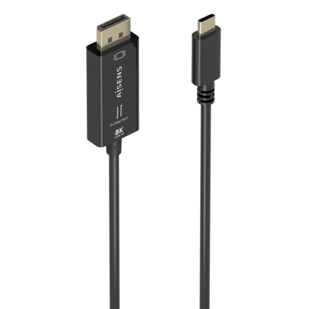 CABLE CONVERSOR AISENS BIDIRECCION USB-C A DISPLAYPORT 8K@60HZ 1-8M