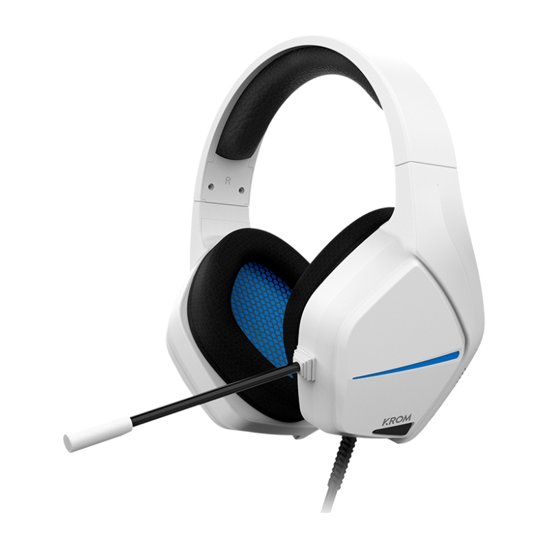 Auriculares Gaming con Micrófono Krom Kopa Move- Jack 3-5- Blancos