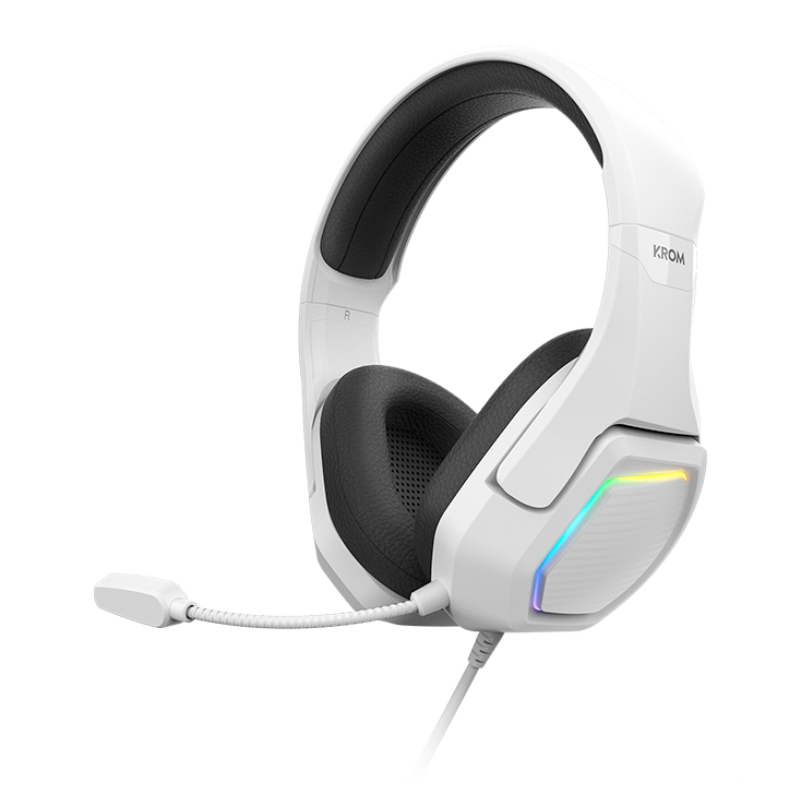 Auriculares Gaming con Micrófono Krom Kopa 7-1- USB 2-0- Blancos