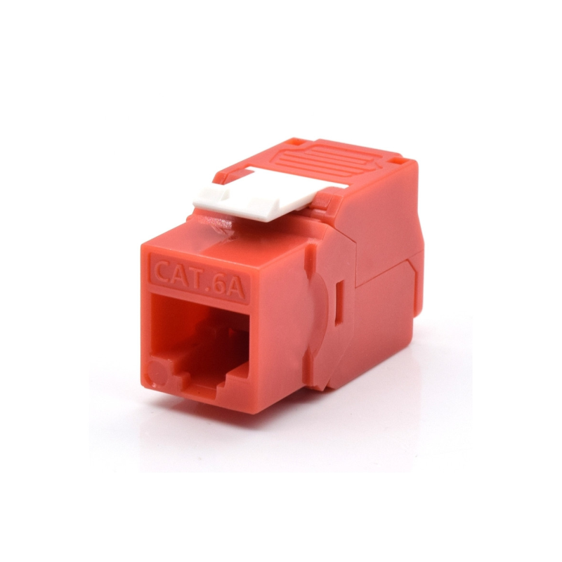 PRESA KEYSTONE WP CAT-6A UTP, TOOLLESS, COLOR ROJO