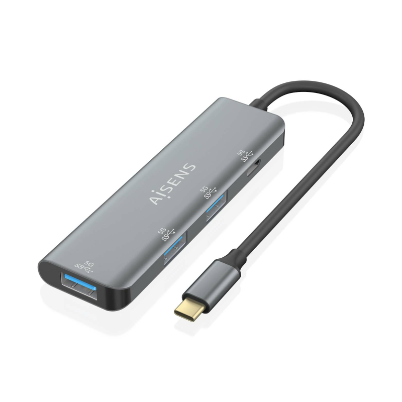 HUB AISENS USB 3-2 GEN1 5G USB-C USB-C-M-1XUSB-C-H-3XUSB-A-H 15CM