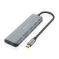 Hub USB Tipo-C Aisens A109-0763- 2xUSB- 2xUSB Tipo-C- Gris