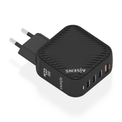 CARGADOR AISENS GAN 100W 3XUSB-C PD3-0 QC4-0 1XUSB-A QC3-0 NEGRO