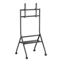 SOPORTE AISENS SUELO RUEDAS BANDEJA PANTALLA 80KG DE 37-86 NEGRO