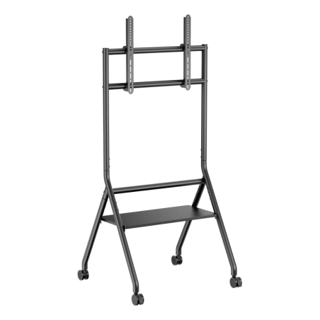 SOPORTE AISENS SUELO RUEDAS BANDEJA PANTALLA 80KG DE 37-86 NEGRO